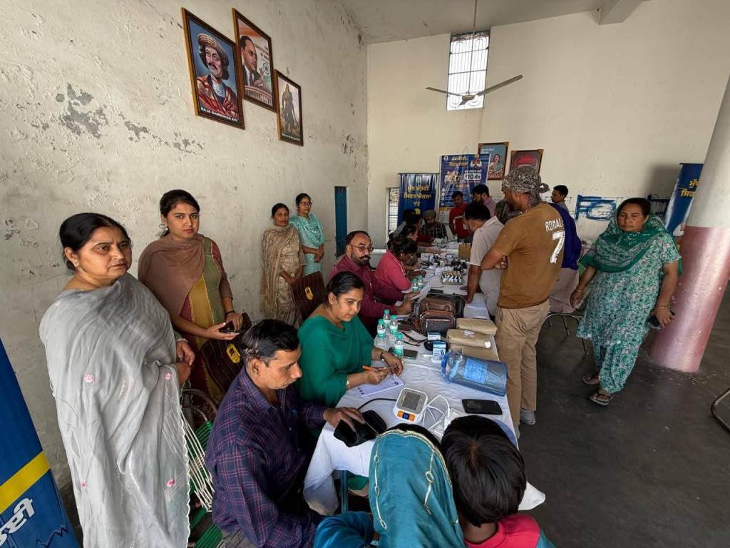 Free medical camp organized by the health department in Chabbewal